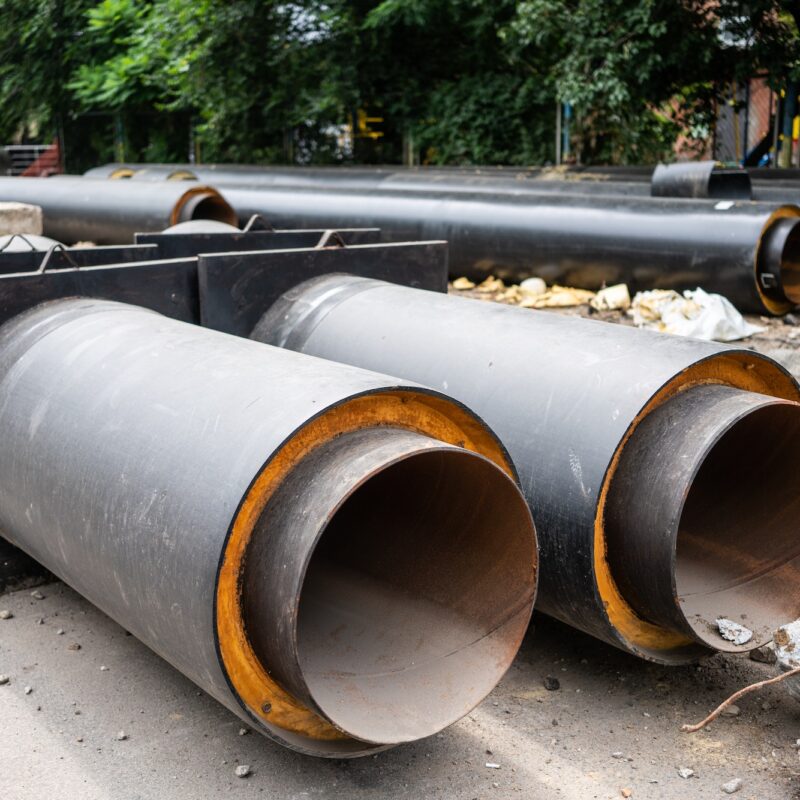 Insulated water pipes, underground sewerage infrastructure renovation